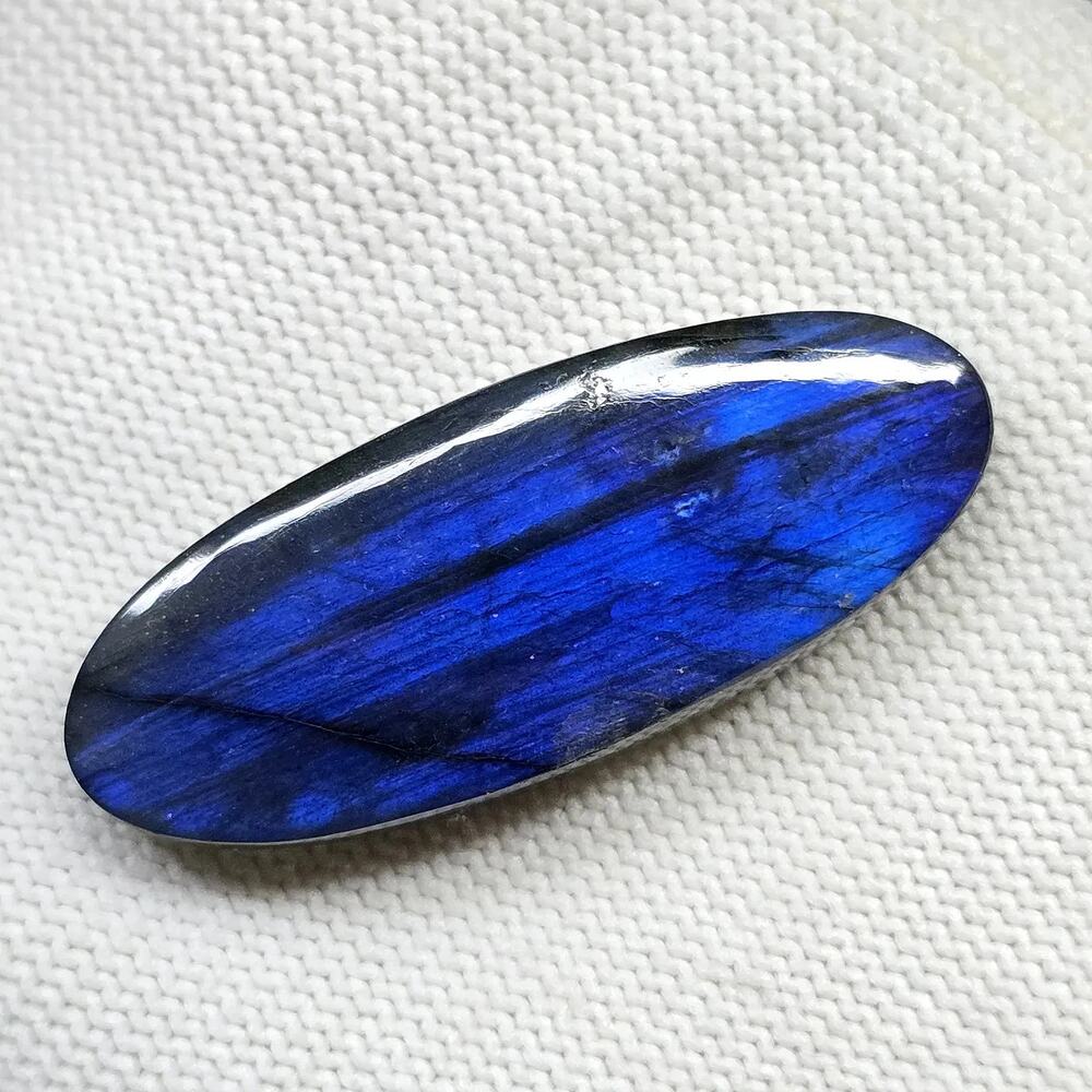 Natural Blue Flash Labradorite 51.06ct 44x18mm Untreated